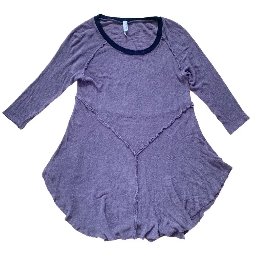 Free People Intimately Weekends Festival Top Sexy Raw Edge Hem y2k Witchy Sz Sm
